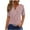 Pink, variant on Short Sleeve Summer Tops for Women Loose Fit Graphic Printed Buttons V Neck Casual Pullover Tees Tshirts (L, Purple)