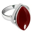 thumbnail image 3 of Garnet Quartz Ring 925 Sterling Silver Handmade Jewelry, 3 of 9