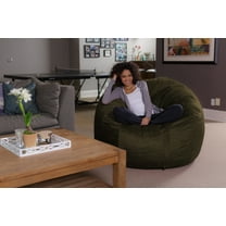 Sofa Sack Bean Bag Chair, Memory Foam Lounger with Microsuede Cover, Kids, Adults, 5 ft, Brown