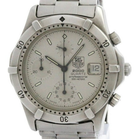 Pre-Owned TAG HEUER 2000 Series Steel Quartz Mens Watch 262.206 1 (Good)