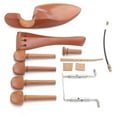 thumbnail image 2 of Violin Part Accessory Jujube Wood with ChinRest/ Endpin/Tailpiece/Tuning Pegs/Gut for 4/4, 2 of 8