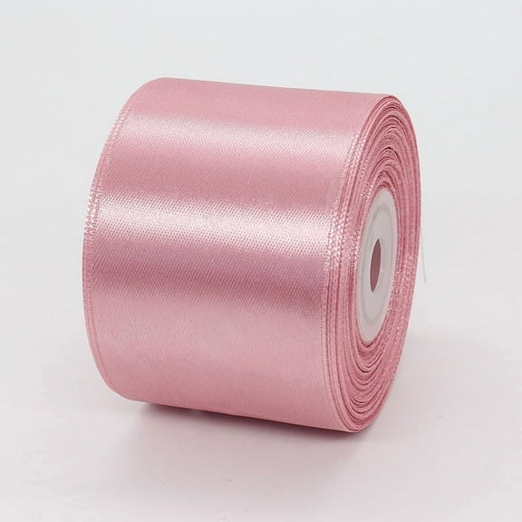 2 inch Bean paste powder Satin Ribbon 22m Solid Fabric Ribbons Roll for Gift Wrapping, Satin Weddings,Flower Bouquet, Invitations,Sewing,Party Decorations, Holiday Decorating and More