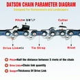 thumbnail image 2 of 3PACK,FOR Oregon S54 Replacement Chainsaw Chain for 16-Inch Guide Bars, 54 Drive Links, Pitch: 3/8", .050" Gauge, Fits McCulloch MC Series: 110, 115, 120, 130, 140, 155, 160S, 165, 175, 310, 320, 330, 2 of 13