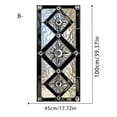 thumbnail image 2 of 1PC Window Privacy Film Decorative Frosted Glass Window Film, Lattice Pattern Sun Blocking Stained Glass Clings, Static Cling Removable Stickers for Home Door Coverings, 17.7" x 39.4", 2 of 5
