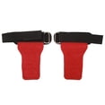 thumbnail image 1 of 1 par de correas de agarre para levantamiento de pesas, doble piel de vaca, peso muerto, guantes de levantamiento de dominadas, accesorios para gimnasia, fitness, color rojo, 1 of 14