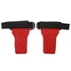 thumbnail image 1 of Empuñaduras de levantamiento de pesas de piel de vaca roja con correas dobles para levantamiento de peso muerto y dominadas para fitness en el gimnasio, 1 of 8