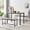 Gray, variant on Miniyam 43" Dining Table Set for 4, 3-Piece Kitchen Table with 2 Benches, Modern Space Saving & Heavy Duty Dinner Table Set with Metal Frame, Gray