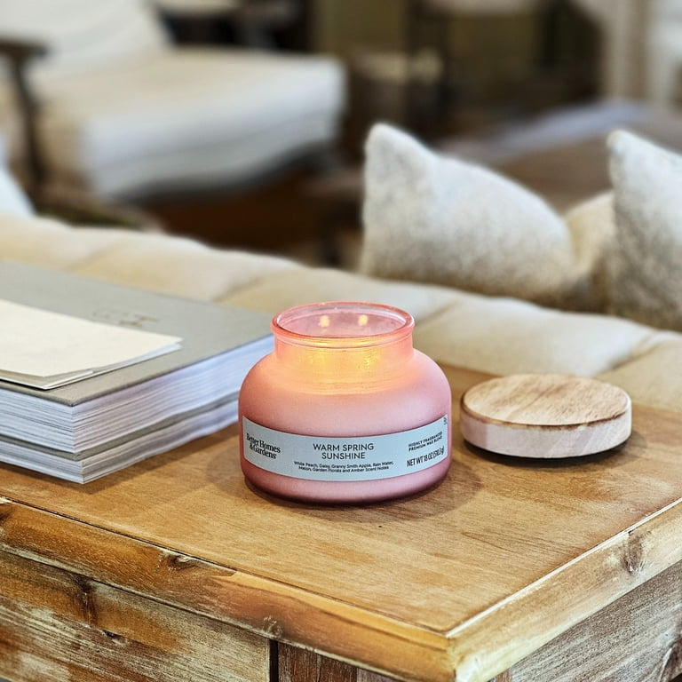 Better Homes & Gardens Frosted Jar Candle, 18oz, Warm Spring