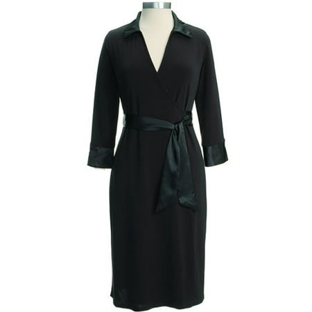 Women's Stretch Knit Wrap Dress