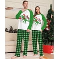 thumbnail image 3 of Conjunto de pijamas de algodón a cuadros para niños, ropa de casa de dibujos animados, trajes de Papá Noel de Navidad para niños pequeños y bebés, color verde, 3 of 3