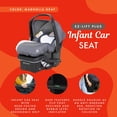 thumbnail image 3 of Baby Trend EZ Lift 35 Plus Asiento de coche para bebé ergonómico y ligero orientado hacia atrás con base multiposición y funda acogedora, gris Magnolia, 3 of 5