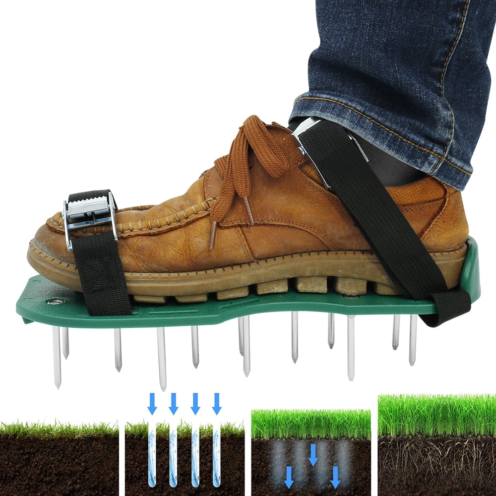 Shoes Aerator Spikes Lawn Shoe Aerators Sandals Metal Heavy Duty Updated Garden 