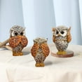 thumbnail image 5 of Owl Statue for Home Decor Accents Living Room TV Stand Office Bathroom Shelf Mantel Bookshelf Decorations. Hear-No, See-No, Speak-No Evil, 3PCS Cute Owl Figurines, Gifts for Owls, 5 of 6