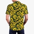 thumbnail image 6 of Wukai Sunflowers In Vintage Men’s Polo Shirts,Quick-Dry Athletic Shirt,Classic Fit Shirts-Large, 6 of 8