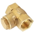 thumbnail image 4 of Piezas de válvula de retención de latón de válvula de retención oscilante de rosca hembra unidireccional de latón dorado (DN20), 4 of 7