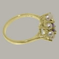 thumbnail image 4 of LBG British Made Solid 18k Yellow Gold ring with Natural Amethyst & Cultured Pearl Womens Engagement Ring - 33 size options - Size 9.75, 4 of 6