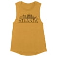 thumbnail image 1 of Skyline Atlanta Georgia Women's Muscle Tank Medium Antique Gold, 1 of 5