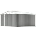 thumbnail image 2 of Patiowell 10'x12' Metal Outdoor Storage Shed with Double Lockable Doors & Air Vent for Garden, Backyard, Patio, Gray, 2 of 8
