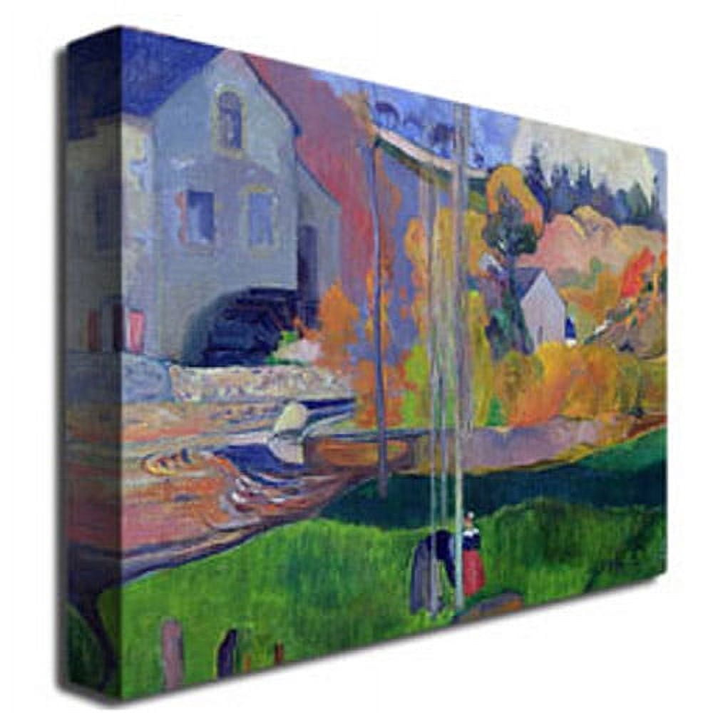 Trademark Fine Art "Brittany Landscape - David Mill 1894" Canvas Art by Paul Gauguin