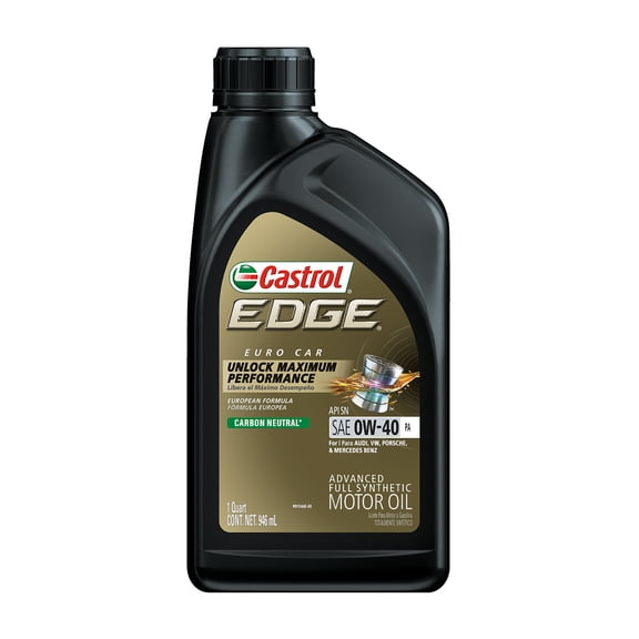 Castrol EDGE Euro 0W-40 A3/B4 Advanced Full Synthetic Motor Oil, 1 Quart