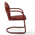 thumbnail image 3 of Tulip Retro Metal Chair Dark Red Satin, 3 of 7