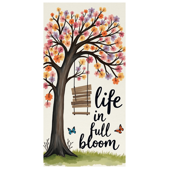 Floral Design Life in Full Bloom Nature Banner Colorful Flowers Butterfly Garden for Spring Decoration Outdoor Celebration Event