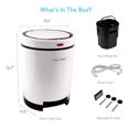 Pure Clean PKSVB18WT Smart Garbage Bin Trash Can with Builtin Dirt