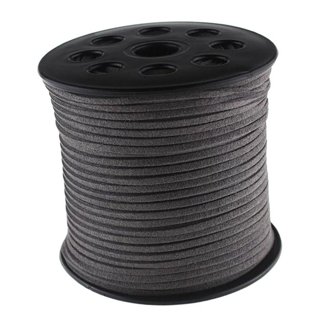 Cordón De De 3 Mm El Cordón De Cuero / Cuerdas Para Manualidades Decoraciones Hombres s Mujeres Collar Botas Decoracion gris Baoblaze cuerda de la cuerda del cordón de ante