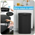 thumbnail image 6 of XF XINFENG 13 Gallon 49L Kitchen Automatic Trash Can Touchfree Sensor Plastic Garbage Bin with Lid High Capacity Waste Bins for  Home Office, Black-Set of 2, 6 of 9