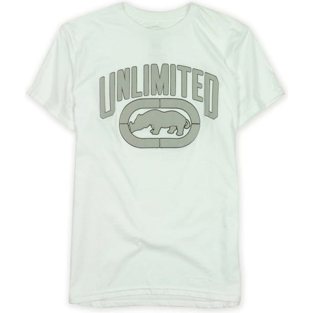 Ecko Unltd. Camiseta gráfica Double Quick para hombre, blanca, pequeña