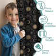 thumbnail image 3 of Blackout Kids Curtains,Black Gold Sun Moon Triangle Dreamcatcher Pattern Childrens Insulated Curtains Set Of 2,Bedroom Essentials,Toddler Room Decor 42x63in(106x160cm), 3 of 5