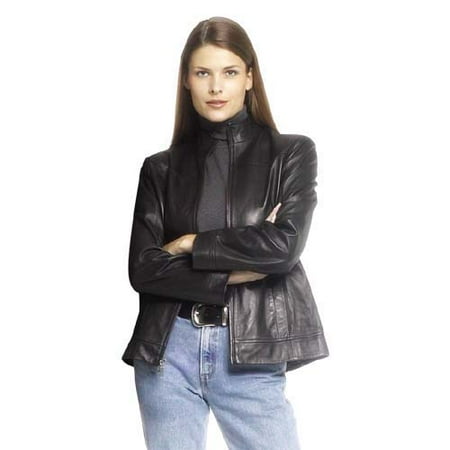 Outbrook® Stand Collar Lambskin Leather Jacket