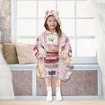 thumbnail image 7 of FORMRS Wearable Blanket Hoodie with Sleeves for Kids Cozy Flannel Sweatshirt, Watercolor Jar, 7 of 7
