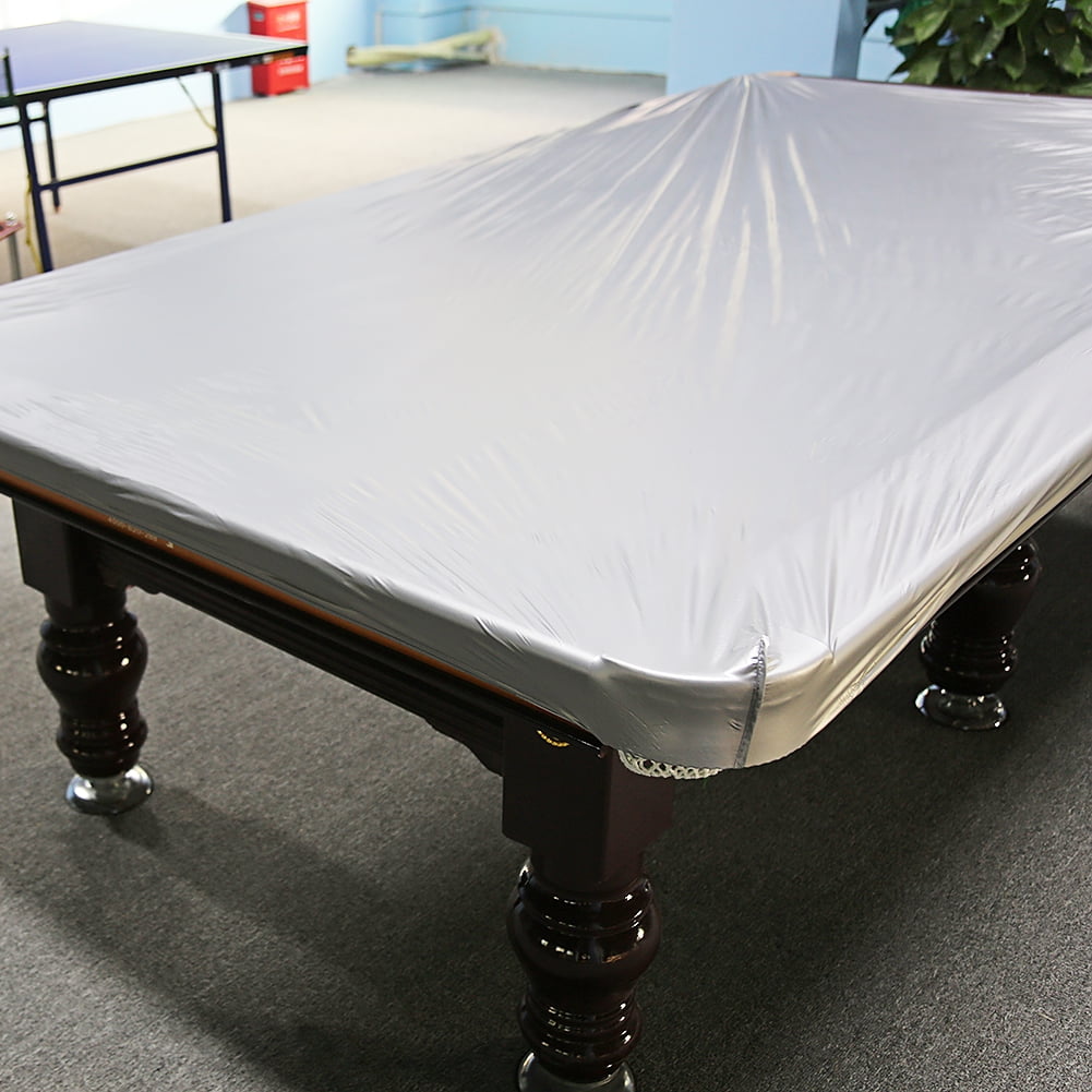 dDanke Silver Billiard Pool Table Cover Dustproof Cloth for Indoor Outdoor Sport Table Cover Protection 