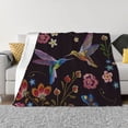 thumbnail image 1 of Fotbe Humming Bird Manta de Franela con Estampado, Manta Ultrasuave para Cama, Sofá, Auto, Hipoalergénica y Antibolitas-50"x40", 1 of 6