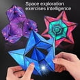 thumbnail image 2 of Variety Geometric Changeable Magnetic Magic Cube Anti Stress 3D Hand Flip Puzzle Cube Kids Stress Reliever Fidget Toy Clear, 2 of 6