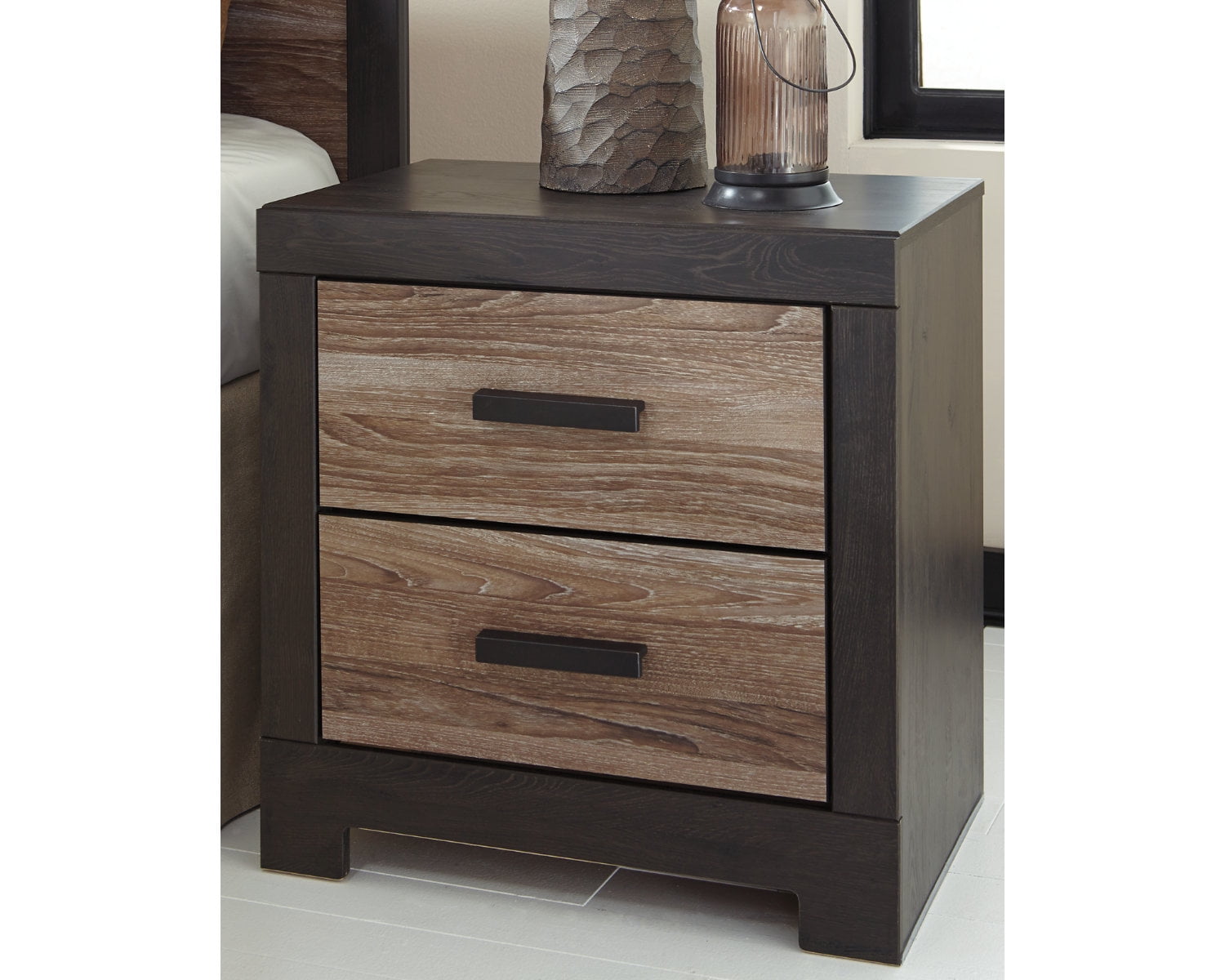 Signature Design By Ashley Harlinton Warm Gray Charcoal Nightstand Walmart Com Walmart Com