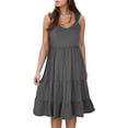 thumbnail image 2 of Yuyuzo Dresses for Women Casual Sleeveless Sundresses Summer Beach Dress Ruffle Party Dress, 2 of 6