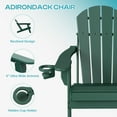thumbnail image 6 of FODINGHILL Outdoor Folding Adirondack Chair set of 2, HDPE All Weather Patio Chair with Cup Holder for Deck Backyard Garden, Dark Green, 6 of 10
