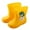 Yellow*, variant on OSOLU Children Girls Rain Boots Elastic Mouth Textured Soles -Resistant Light Comfortable Rain Shoes Holiday Versatile Shoes