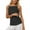 Black, variant on GDREDA Athletic Racerback Tanks Women's Summer Casual Crop Tee Backless Crop Tops Strap Tie Up Camisole Sleeveless Women's Tanks & Camis White,XL