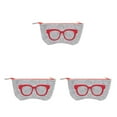 thumbnail image 3 of stanreset for Zipper Eye Glasses Case Pouch Bag Box Storage Felt Cloth ch red 3PCS, 3 of 6