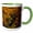 Green/White, variant on 3drose, Big Carp River, Autumn, Michigan - Us23 Cha0137 - Chuck Haney, 11oz Two-tone Red Mug