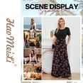 thumbnail image 6 of HAOMEILI Women Short Sleeve Loose Plain Maxi Dresses Casual Long Dresses with Pockets, 6 of 7