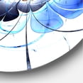 thumbnail image 3 of Designart 'Dark Blue Fractal Flower ' Modern wall clock, 3 of 6
