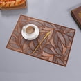 thumbnail image 5 of Ludlz Hollow Leaves Heat Insulated Placemat Dining Table Bowl Dish Cup Placing Mat, 5 of 7
