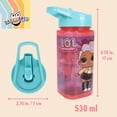 thumbnail image 3 of LOL Surprise Bouteille d'Eau Carrée, 18 Oz - Couvercle à Vis avec Paille à Rabat, 3 of 6