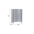 thumbnail image 6 of Mystic Modern Style LED Queen 5PC Bedroom Set Made With Wood in Silver, 6 of 18