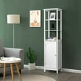 thumbnail image 4 of 63" Floor Cabinet, Multifunctional Bathroom Storage Cabinet with 3 Tier Shelf, Free Standing Linen Tower ﻿, 4 of 6