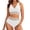 White, variant on Women High Waisted Bikini Sets Two Piece Swimsuit for Women Tummy Control Swimsuits Color Block Drawstring Bathing Suit